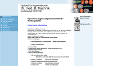 Desktop Screenshot of dr-machnik.de